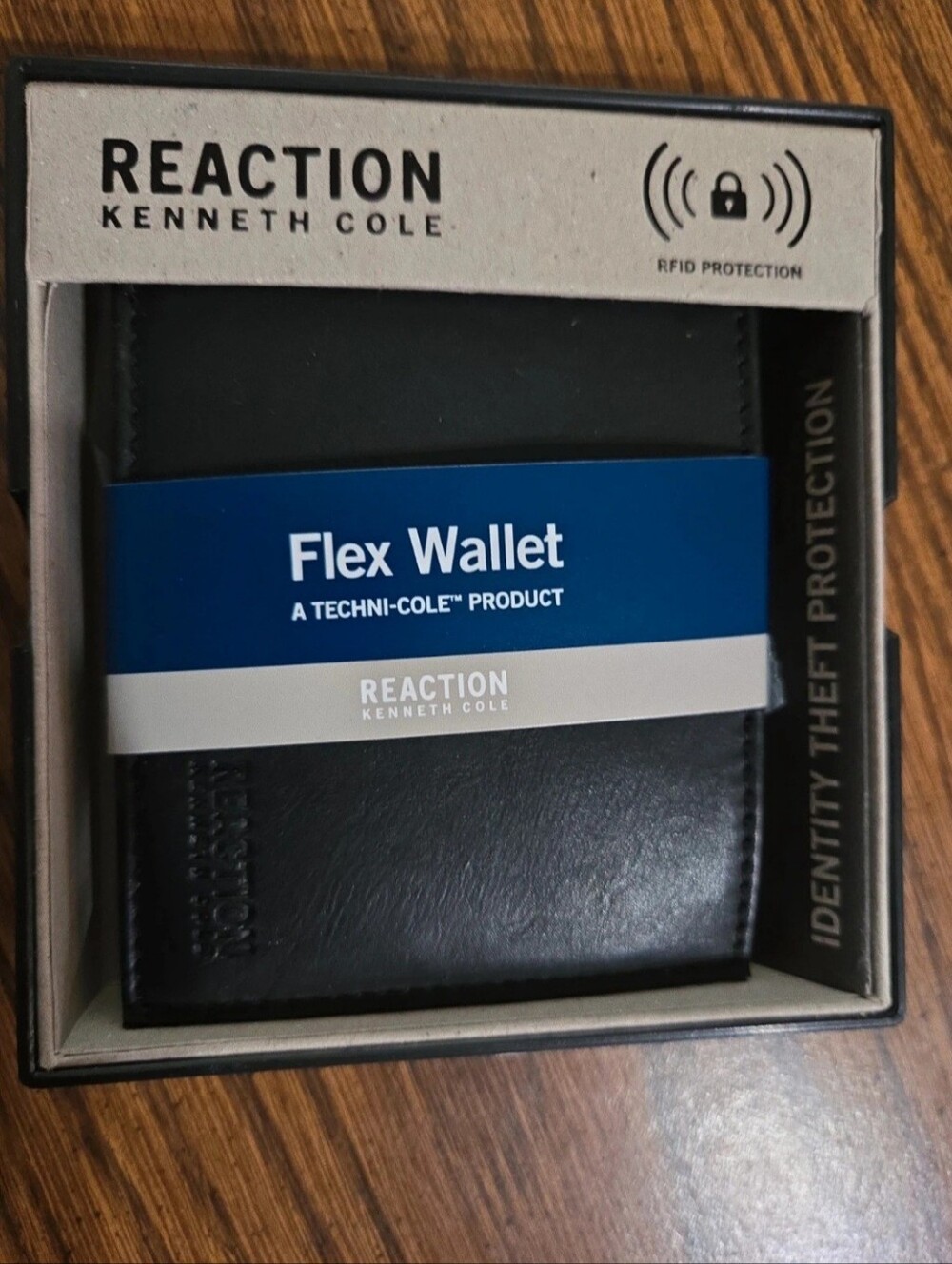 Kenneth Cole Reaction Mens New Black RFID Bifold Wallet